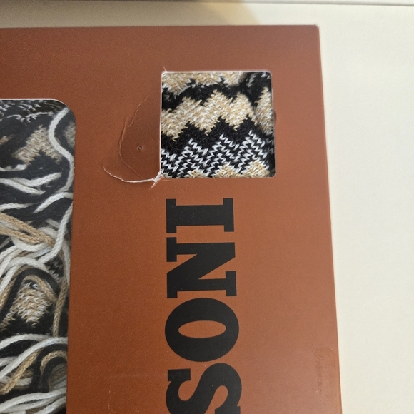 New Missoni Unisex Sciarpa Zig Zag Fringes Wool Blend Multicolor Scarf 30x190 - Picture 11 of 13
